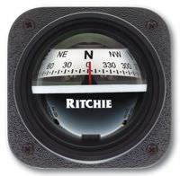 Ritchie Explorer V-537, 2 Dial Bulkhead Mount - White Card